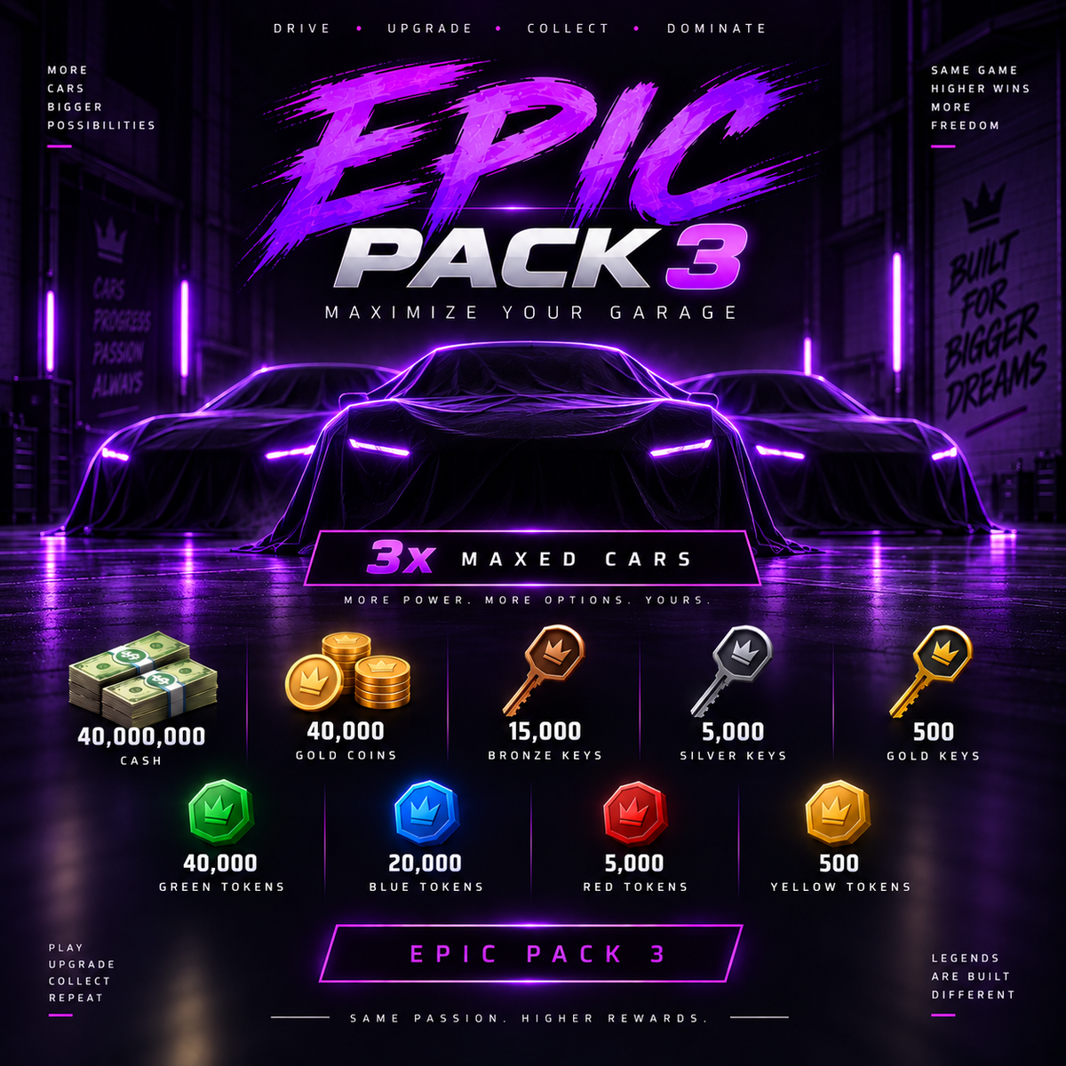 CSR2 Epic Pack 3